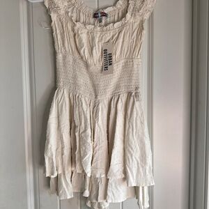 Urban Outfitters Ivory Ruffle Dress